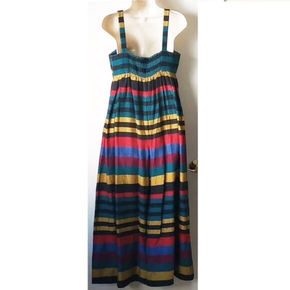 Mara Hoffman Organic Cotton Striped Wide Leg Jumpsuit M - Picture 2 of 8